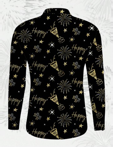 Camasa SHEIN Plus Size Men, negru