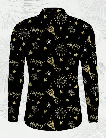 Camasa SHEIN Plus Size Men, negru