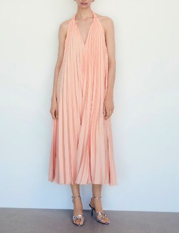 Rochie lunga Mango, piersica