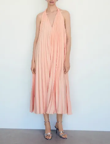 Rochie lunga Mango, piersica