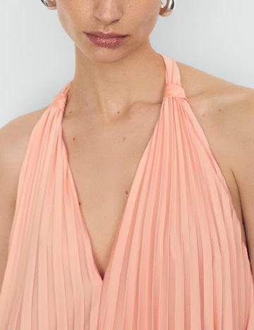 Rochie lunga Mango, piersica