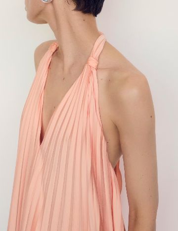 Rochie lunga Mango, piersica