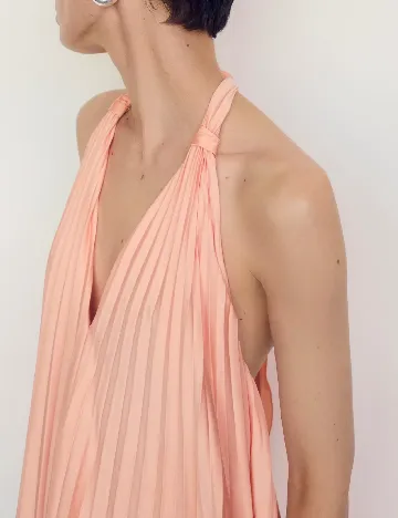 Rochie lunga Mango, piersica