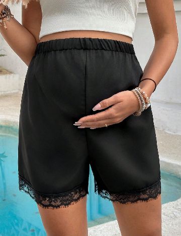 Pantaloni scurti SHEIN Maternity, negru