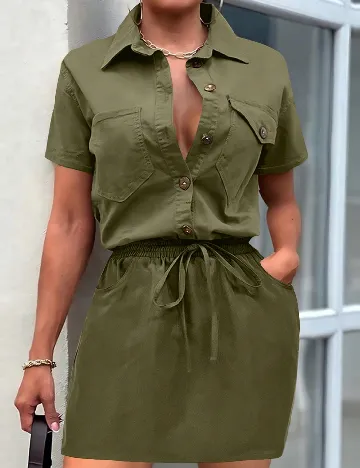 Rochie scurta SHEIN, verde