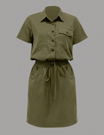 Rochie scurta SHEIN, verde