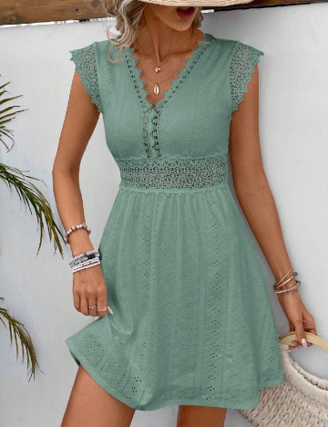 Rochie scurta SHEIN, verde