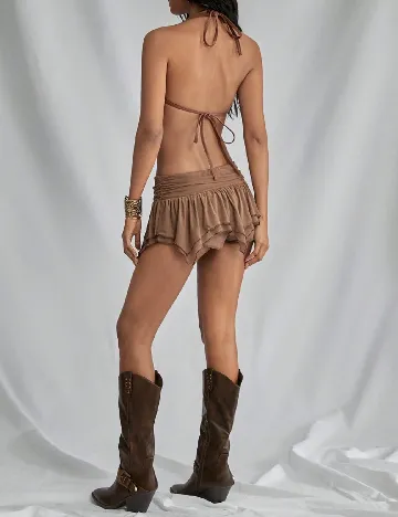 Fusta pantalon SHEIN, maro