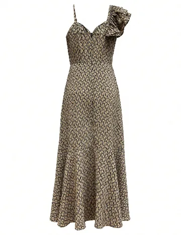 Rochie lunga SHEIN, crem/negru