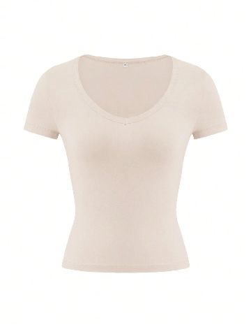 Tricou SHEIN, crem