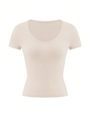 Tricou SHEIN, crem