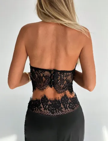 Top SHEIN, negru/crem