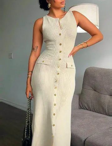 Rochie medie SHEIN, crem