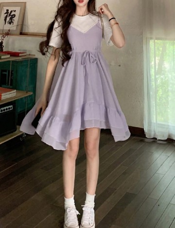 Rochie scurta Dazy, mov