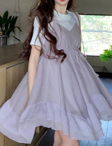 Rochie scurta Dazy, mov