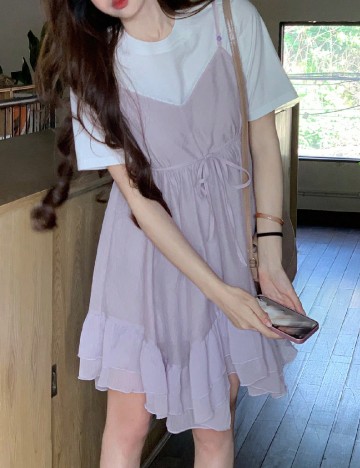 Rochie scurta Dazy, mov