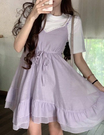 Rochie scurta Dazy, mov