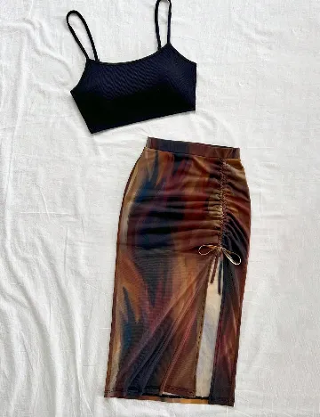 Compleu SHEIN, maro/negru