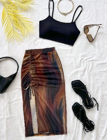 Compleu SHEIN, maro/negru