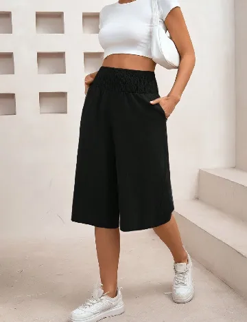 Pantaloni trei sferturi SHEIN, negru