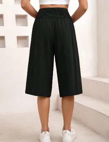 Pantaloni trei sferturi SHEIN, negru