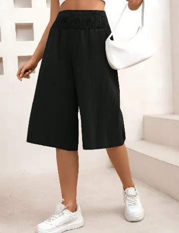 Pantaloni trei sferturi SHEIN, negru