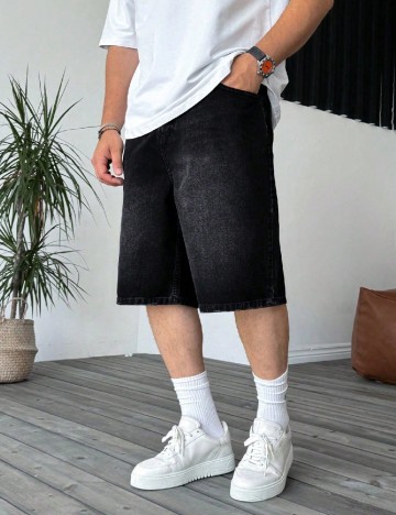 Pantaloni scurti SHEIN, negru