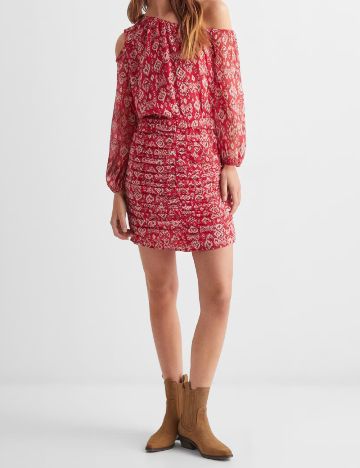 Rochie scurta Mango Teen, rosu