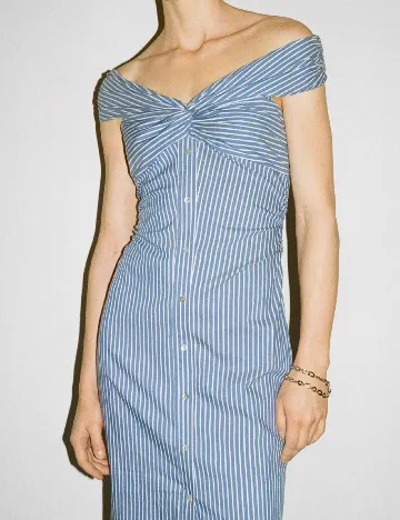 Rochie medie Mango, albastru