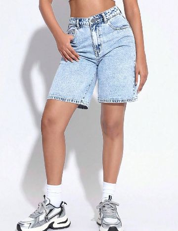 Pantaloni scurti SHEIN, albastru