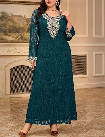 Rochie lunga SHEIN CURVE, verde