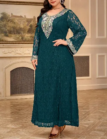 Rochie lunga SHEIN CURVE, verde
