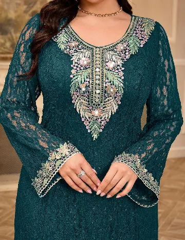 Rochie lunga SHEIN CURVE, verde