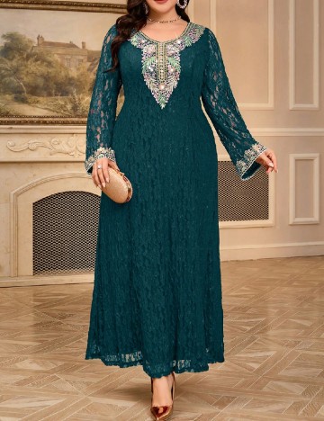 Rochie lunga SHEIN CURVE, verde