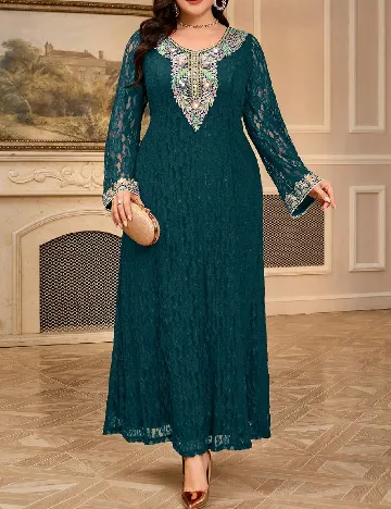 Rochie lunga SHEIN CURVE, verde