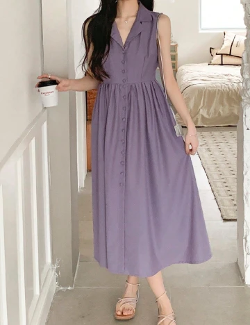 Rochie medie Dazy, mov