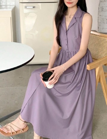 Rochie medie Dazy, mov