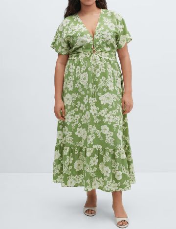 Rochie lunga Mango Violeta, verde