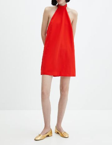 Rochie scurta Mango, rosu