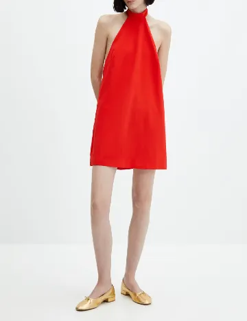 Rochie scurta Mango, rosu
