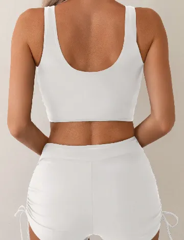 Costum de baie SHEIN, alb