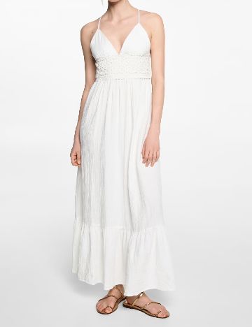 Rochie lunga Mango, alb