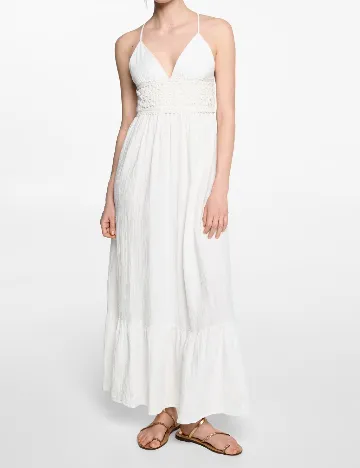 Rochie lunga Mango, alb