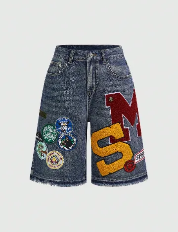 Pantaloni scurti Romwe, albastru