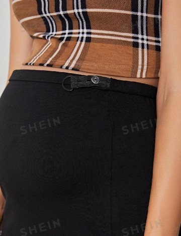 Fusta SHEIN Maternity, negru