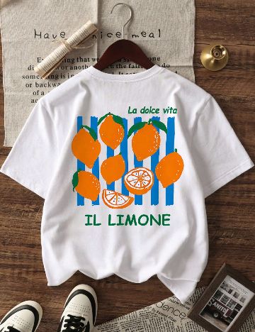 Tricou Shein Kids, alb