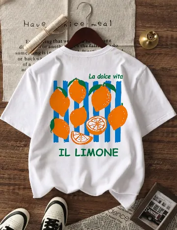Tricou Shein Kids, alb