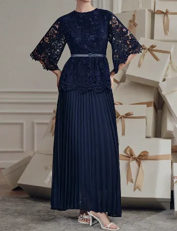 Rochie lunga Anewsta, bleumarin