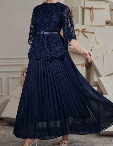 Rochie lunga Anewsta, bleumarin