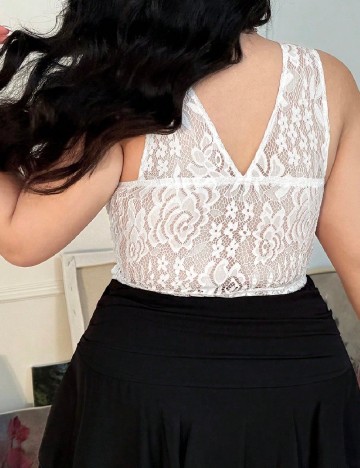 Top SHEIN CURVE, alb